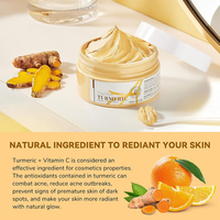 Masque à l'argile au curcuma bio pour le visage, nettoyant en profondeur, réduit les taches brunes, éclaircit la peau, marque privée OEM
