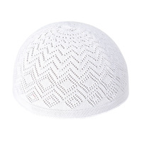 Gorro Kufi Islámico Árabe de Punto, Estilo Neutral, Gorro de Oración Jacquard Tejido, Gorros de Oración Musulmanes para Hombre, Precio Bajo de Fábrica