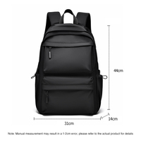 Tas Ransel Laptop Ringan Bernapas untuk Perjalanan Bisnis, Kapasitas Besar Multifungsi dengan USB, Desain Kustom