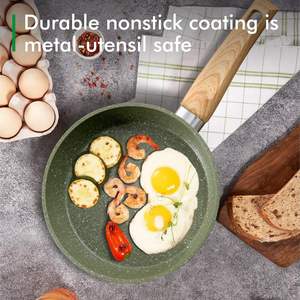 <span class=keywords><strong>MAISON</strong></span> ARTS Ensemble de 12 casseroles et poêles antiadhésives en granit avec couvercles en verre, compatibles induction, vert, batterie de cuisine incluant les ustensiles - Product Image 3