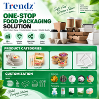Trendz Trendz Gobelets jetables compostables en PLA de 32 oz en forme de U avec couvercles pour milkshake, café, dessert, fête, pour latte glacé