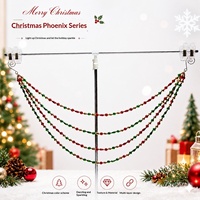 Chaîne de perles en plastique transparente Junge APLC20, décorations suspendues pour sapin de Noël, pendentif de décoration intérieure