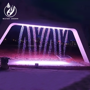 2025 vendita calda su misura programmabile digitale rotonda fontana <span class=keywords><strong>di</strong></span> acqua tenda <span class=keywords><strong>di</strong></span> acqua cascata pioggia adatto per il centro commerciale - Product Image 3