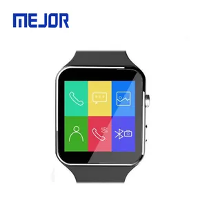 Soft black wearfit phone watches X6 mobile Reloj wrist band X7 orologio Sports rubber smartwatch