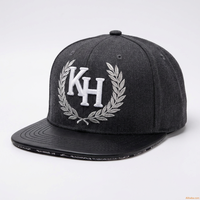 Gorras Snapback de Alta Calidad con Bordado 3D, Gorras Personalizadas Bordadas, Gorras de Marca Premium, Gorras de Doble Tono con Visera de Cuero, Gorras Planas con Diseño Paisley