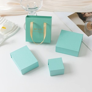 Tùy Chỉnh Màu Xanh Trượt Ngăn Kéo Giấy Đồ Trang Sức Sang Trọng Bao Bì Dễ Thương Trượt Giấy Hộp Quà Tặng Với Xử Lý Cho Vòng Cổ Gói Đồ Trang Sức - Product Image 3