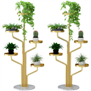Supporto per fiori <span class=keywords><strong>in</strong></span> metallo <span class=keywords><strong>in</strong></span> <span class=keywords><strong>ferro</strong></span> <span class=keywords><strong>battuto</strong></span> a 5 livelli per piante da interno/esterno e supporto per vaso multiplo per uso quotidiano <span class=keywords><strong>in</strong></span> giardino - Product Image 2