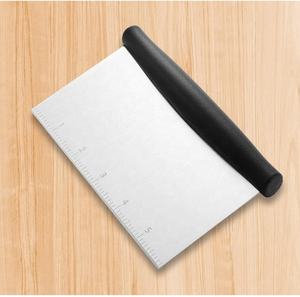 Brot Dessert Pizza Teigs ch neider Schaber Teig messer Mehls ch neider Kleiner manueller Edelstahl Teigs ch neider mit Mess skala - Product Image 4