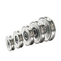 Roue à gorge en U en acier inoxydable avec roulement pour câble de levage et ensemble de quincaillerie pour équipement mécanique directionnel