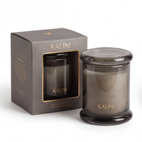 Pot en verre de 8 oz de luxe pour bougie parfumée, avec boîte, pour fabrication de bougies à marque privée, emballage cadeau, fourniture directe usine