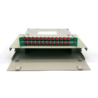 Odf 24 ports + 96 cœurs Odf + cadre de distribution optique monté en rack 19 "+ fibre optique Odf 24 cœurs + Tristar