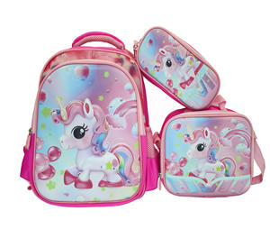 2025 mochila escolar personalizada para niñas y niños, carrito con ruedas EVA, conjunto de bolsas para niños que incluye bolsa de almuerzo, venta al por mayor geométrica para estudiantes - Product Image 6