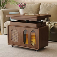 Table basse mobile, salon, usage domestique, table d'appoint pliable pour canapé, armoire latérale pour petits appartements, chariot réglable en hauteur