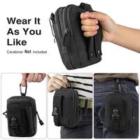 Pochette tactique Molle EDC pour homme, sacoche de ceinture, étui Molle pour téléphone, organiseur d'outils et de gadgets, pochette avec étui pour téléphone portable