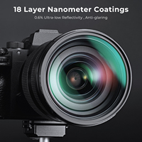 Filtre de diffusion noir K&F Concept 49-82mm 1/2 Black Mist, effet cinématique de rêve, ultra-fin, multicouche, lentille verte revêtue