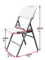 Chaise Pliante de Jardin et Terrasse en Plastique Blanc pour Extérieur et Fêtes