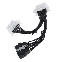 Cable divisor OBD II en Y, 1 a 3, conector hembra de 16 pines, arnés de diagnóstico para computadora y motocicleta con PBT