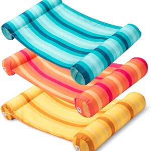 PVC Inflatable Water Hammock 46*27 Inch Cyan Orange Red Colors for Adults Swimming <b>Pool</b> Float Outdoor Beach Summer Party Fun - Product Image 1
