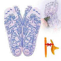 2024 Chaussettes de point de pression de réflexologie de Massage des pieds d'acupression de haute qualité en anglais avec points de déclenchement
