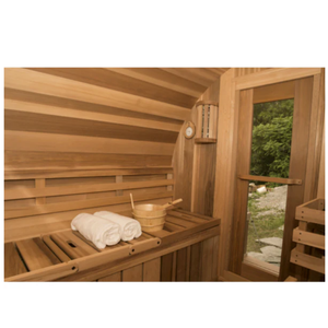 Design moderno De Madeira 4 Pessoa Tradicional Curvo Vidro Barril Outdoor Sauna Com <span class=keywords><strong>Strip</strong></span> Light - Product Image 5