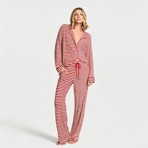 Bamboo Christmas Pajamas for Women Set Long Sleeve Holiday <b>Pjs</b> Women's Nightwear Soft Lounge Set Family Pajamas - Product Image 2