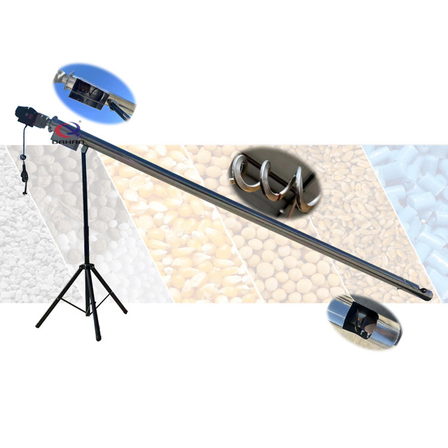 Stainless Steel Portable Moveable Auger Hand Drill Grain Suction Conveyor Screw Machine