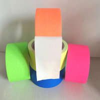 Ruban adhésif fluorescent coloré de grande taille, lumineux, imperméable, résistant, pour fête, décoration, surligneur