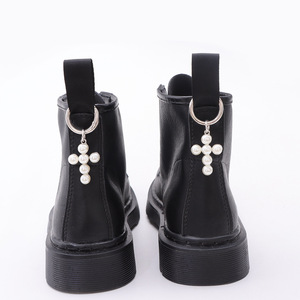 Gothic Style Cross Pendant With <b>Red</b> Heart For Martin Boots <b>Heel</b> Accessory Zinc Alloy Themed Charm Jewelry - Product Image 4