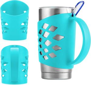YDS funda de silicona soporte agarre Rambler <span class=keywords><strong>Handler</strong></span> para vaso aislado al vacío tazas de café agarre de silicona funda protectora - Product Image 5