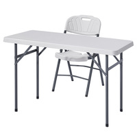 Table à manger rectangulaire pliable en plastique moderne et portable pour hôtels, cours, hôpitaux, événements et fêtes (vente en gros)