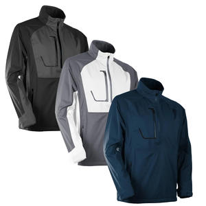 Pull à fermeture éclair quart de tissu imperméable en nylon pour hommes, course à pied, randonnée, golf, extérieur, séchage rapide - Product Image 2