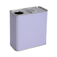 Boîte de conserve rectangulaire 2L de haute qualité avec couvercle en plastique logo personnalisé finition mate et joint pour emballage de peinture ou d'huile