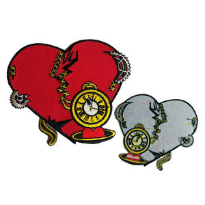 자수 배지 도매 맞춤 로고 열부착 3D 효과 핑크 DIY 디자이너 의류 자수 패치 - Product Image 4