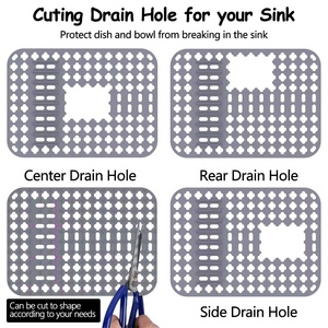 Miếng Lót Bảo Vệ Bồn Rửa Bằng Silicon Mới 2022 Miếng Lọc Cống Bồn Rửa Lưới Miếng Lọc Bằng Silicon Cho Chậu Rửa Nhà Bếp Lỗ Thoát Nước Cắt Cho Bồn Rửa - Product Image 3