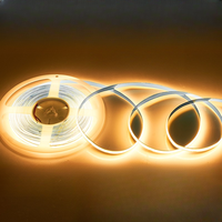 Bande LED COB haute densité sans points LED, blanche, découpable, 2700k 3000k 4000k 6500k, flexible, 320 LED, bande LED flexible