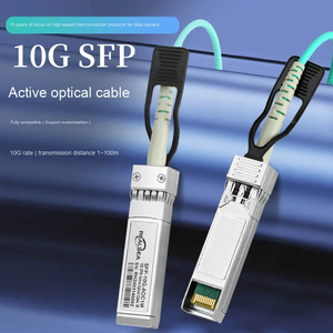 สายเคเบิลออปติคอลแบบแอคทีฟ AOC ความเร็วสูง OM3 10G SFP สำหรับ H3C Huawei Ruijie <span class=keywords><strong>Cisco</strong></span> สวิตช์ในศูนย์ข้อมูล Ai HPC - Product Image 3