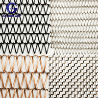 Maille métallique décorative antique en laiton tissé et acier inoxydable pour ascenseurs et cloisons, tissage uni