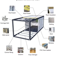 Edificio Modular de Estilo Industrial, Casa Contenedor Desmontable de Instalación Rápida