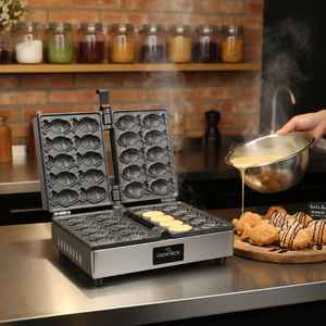 Nouvelle machine à gâteaux en forme de poisson miniature CookTech Contrôle tactile numérique Contrôle intelligent Acier inoxydable SUS304 Commercial Portable - Product Image 3