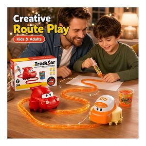 Pista de Slime Personalizada para Dibujar y Pistas de Carreras, Coche de Carreras Mini con Botón Activado para Práctica de Razonamiento Infantil, Paquete de Regalo de Cumpleaños - Product Image 4