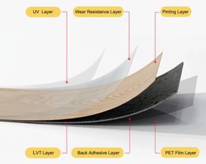 Giá rẻ chịu mài mòn nhiều lớp khô trở lại Vinyl gạch lát sàn sang trọng Vinyl tấm ván sàn nhựa LVP <span class=keywords><strong>PVC</strong></span> keo xuống sàn vinyl - Product Image 4