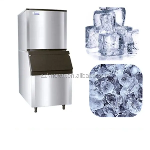 Máquina fabricante de cubitos de hielo comercial, gran capacidad, con dispensador de agua, equipo de fabricación de bloques de hielo de grado alimenticio, OEM, 140kg