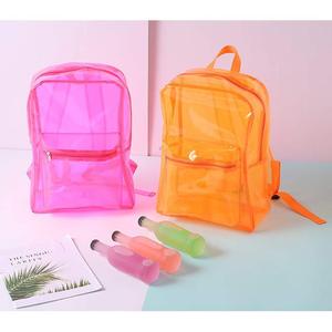 Custom Print Pattern Children Clear <strong>School</strong> <strong>Bag</strong> <strong>Women</strong> Candy Color Transparent Backpack