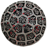 Set dadu D100 DND berongga logam 100 sisi polihedral dugeon dan naga D & D RPG peran bermain D dan D Aksesori permainan papan meja