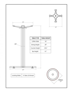 WEKIS High-<b>End</b> Modern Iron Pedestal Table Base Large Economy Disk Outdoor Living Kitchen Bedroom Workshop-for Hotels <b>Bars</b> - Product Image 6