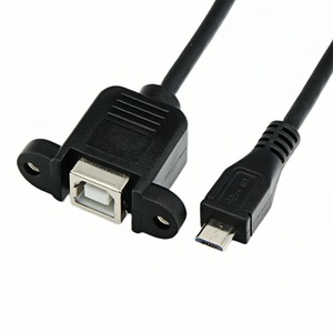 Micro <b>Usb</b> To Type B <b>Printer</b> Port Extension <b>Cable</b> With Ear Screw Holes Square Female Connector <b>For</b> Android Devices - Product Image 4