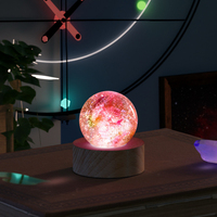 Boule de cristal de luxe lumière LED perle décorative moderne sept étoiles tableau coloré glacé Dragon accessoires pour la maison intelligente