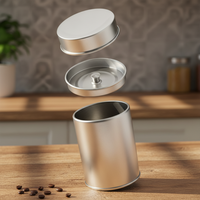 Conteneur en métal rond de sécurité enfant pour le stockage en gros de thé, café, bonbons, aliments de cuisine et cadeaux