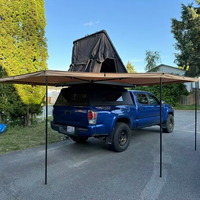 Camper Shell with Tent for Ford F150 RAM 1500 Toyota Tundra Tacoma Silverado Gladiator Ridgeline Nissan Frontier 4X 5.5 5.7 ft