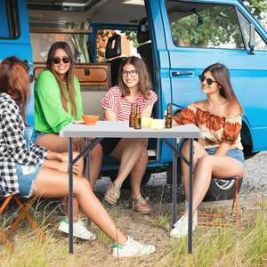 Factory Direct <strong>Sale</strong> 86cm Folding square <strong>Trestle</strong> <strong>Table</strong> Plastic Easy Carrying Stackable <strong>Table</strong> <strong>for</strong> Outdoor Uses - Product Image 5